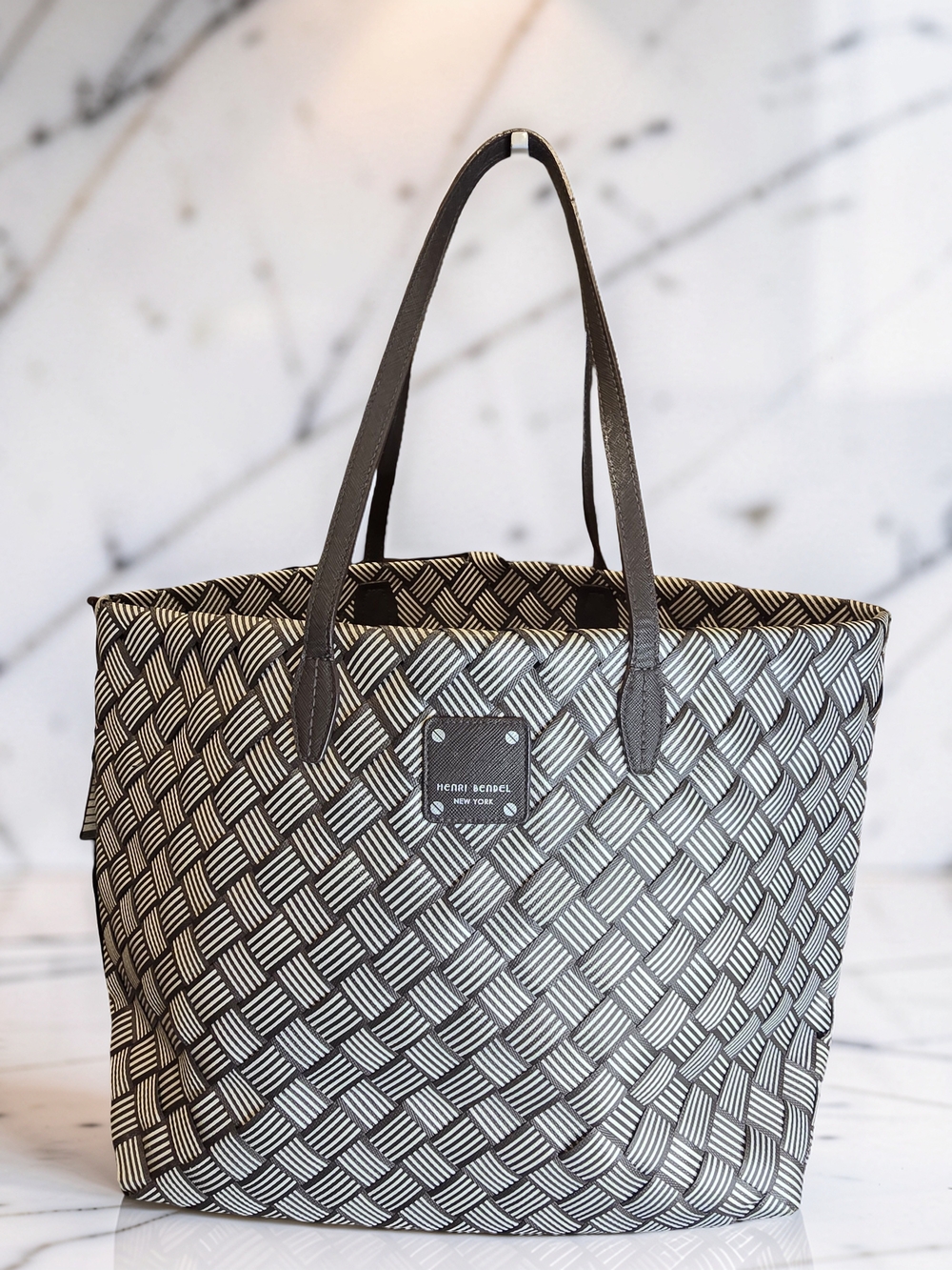 Henri Bendel Ltd Edition Woven Centennial Stripe Tote Bag
